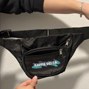 Kappa Delta Black Fanny Pack